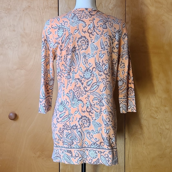 Saint Tropez West 3/4 sleeve sweater in peach - Picture 2 of 5